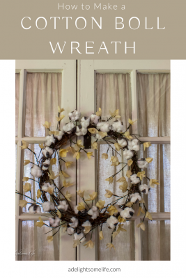 how to make a cotton boll wreath tutorial on A Delightsome Life