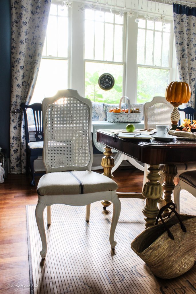 after - dining room chairs at A Delightsome Life