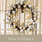 how to make a cotton boll wreath tutorial on A Delightsome Life