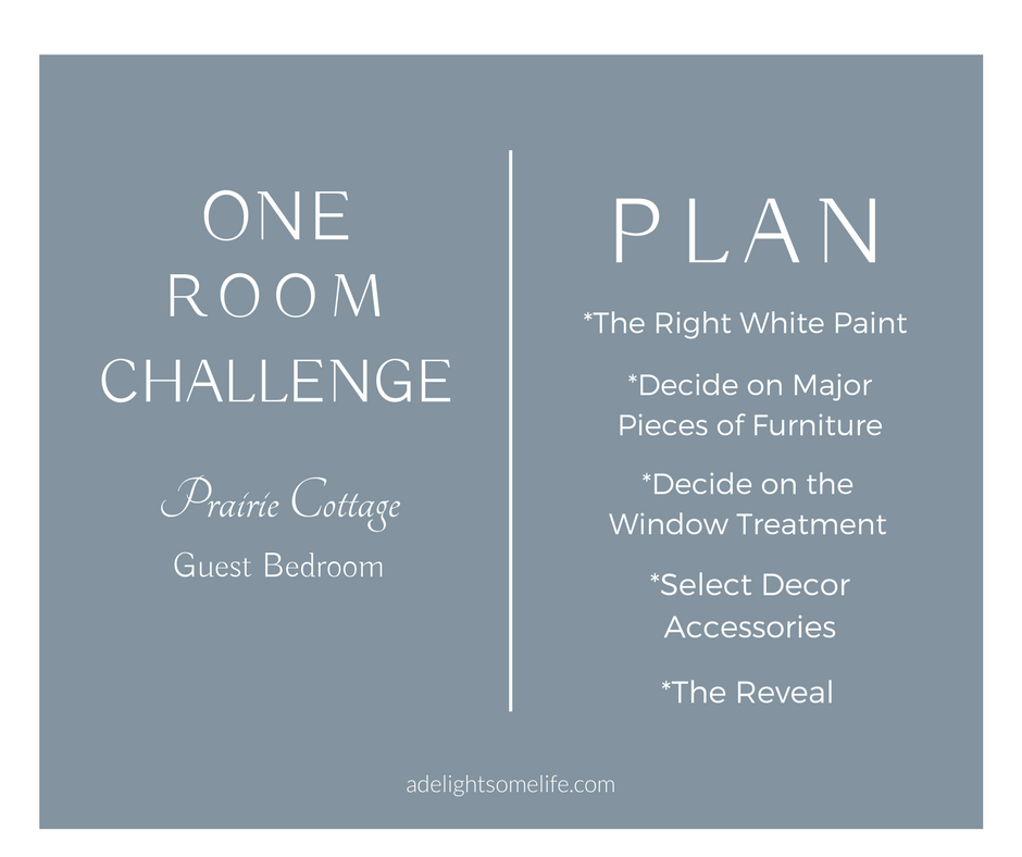 One Room Challenge Prairie Cottage Guest Bedroom Plan on A Delightsome Life