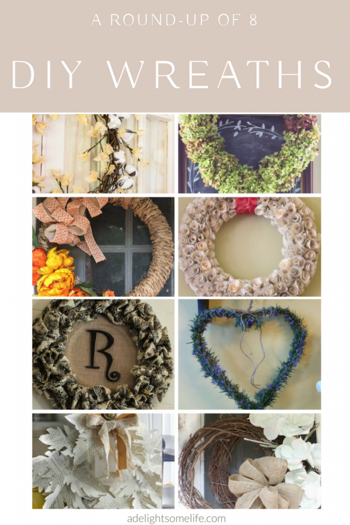 A Round Up of eight DIY Fall Wreaths on A Delightsome Life