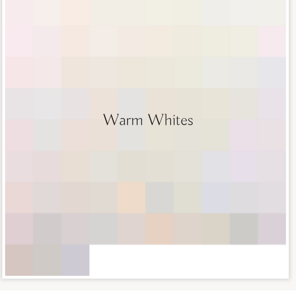 example of warm whites on A Delightsome Life