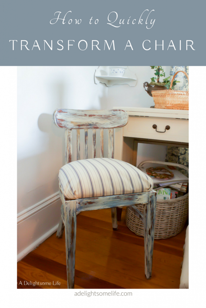 How to quickly transform a chair on A Delightsome Life