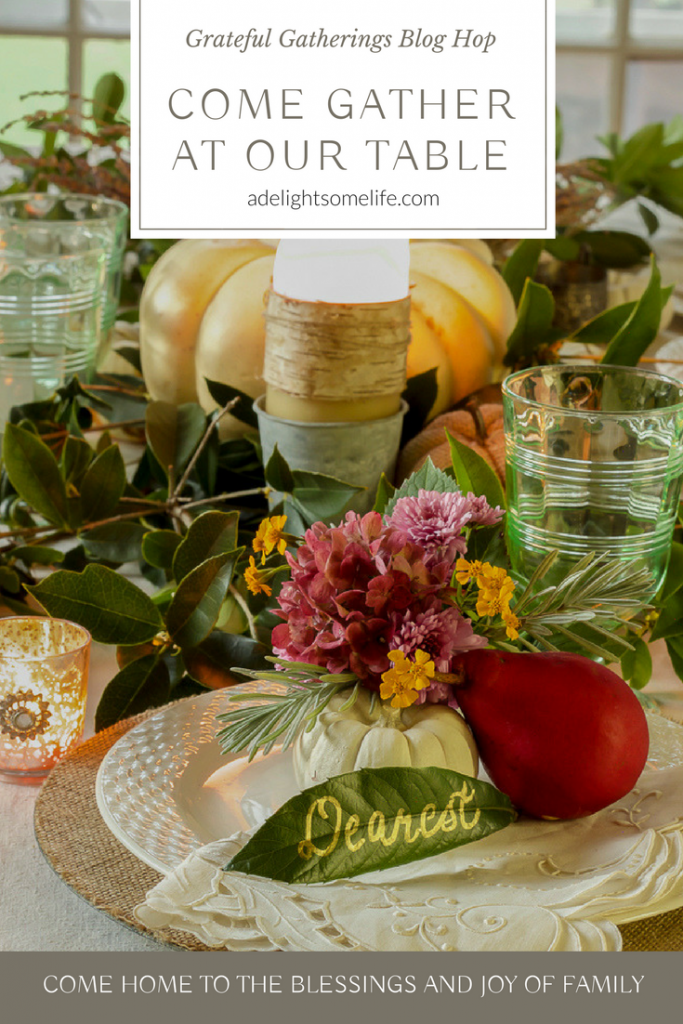 placesetting at the Thanksgiving Table on A Delightsome Life - come gather at our table