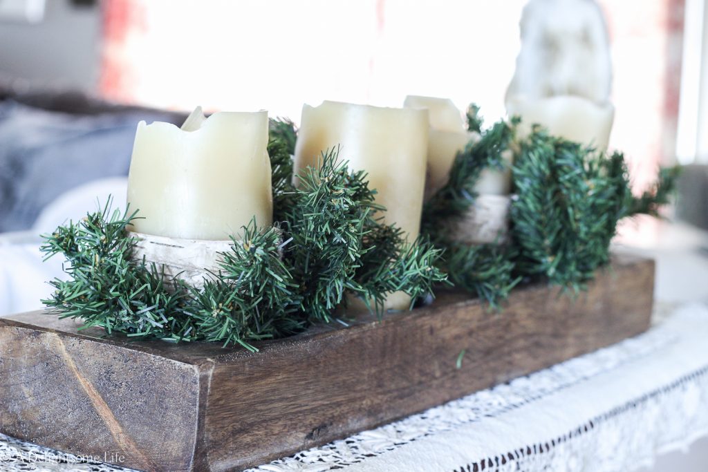 rustic decor for Christmas on A Delightsome Life