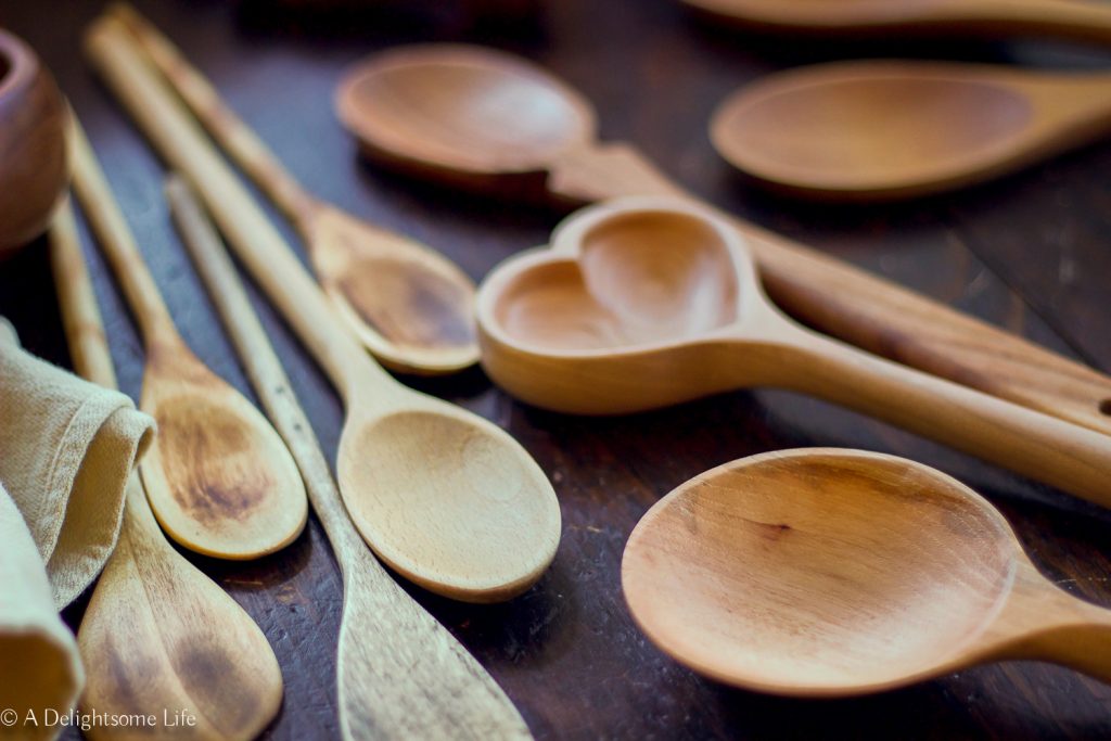 Handcrafted wooden spoons by Chad Patillo of The Fig Tree Market - Giveaway on A Delightsome Life