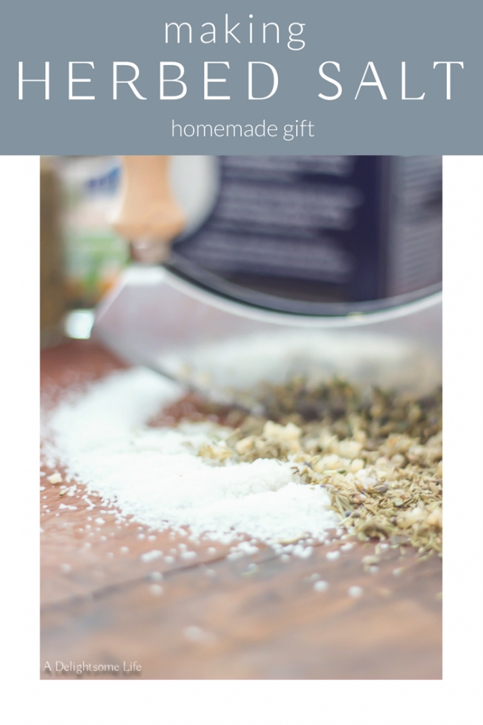 Herbed Salt gift idea for Christmas on A Delightsome Life