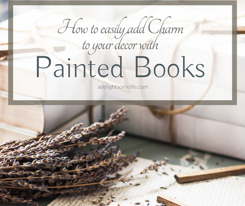 How to chalk paint books to decorate with on A Delightsome Life