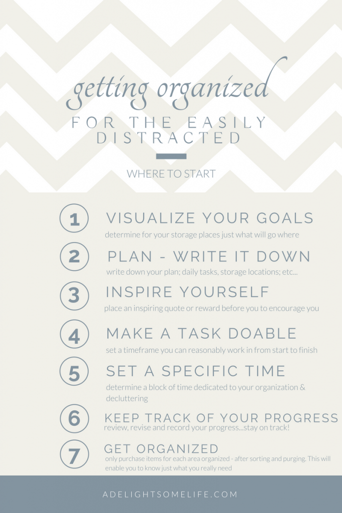 getting organized where to start for the easily distracted on A Delightsome Life