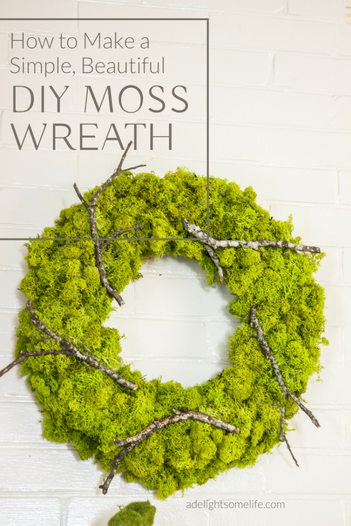 How to Make a Simple, Beautiful DIY Moss Wreath on A Delightsome Life