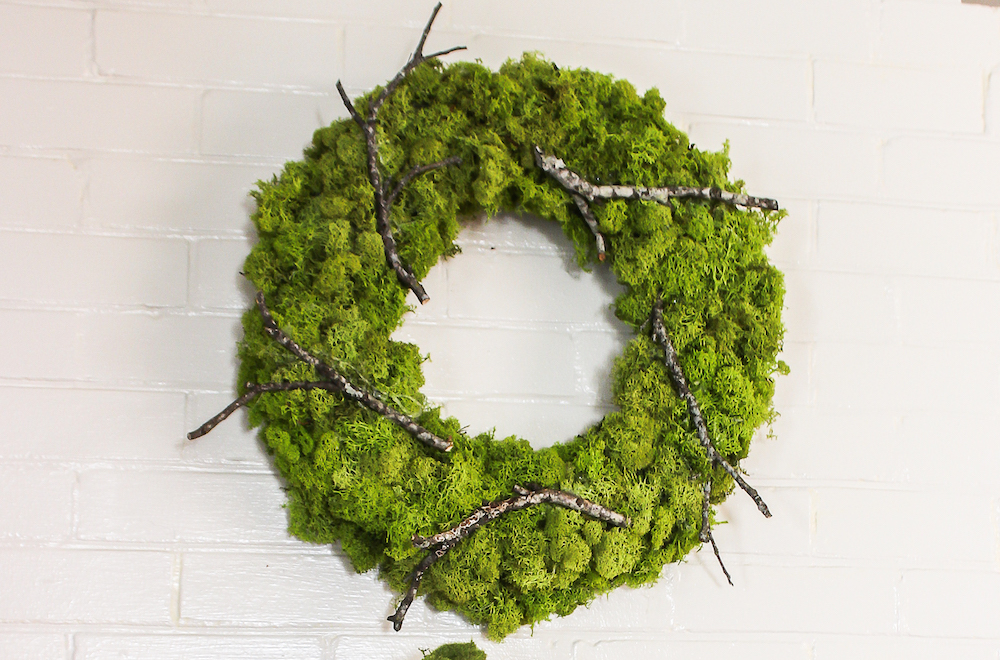 DIY Moss Wreath Tutorial on A Delightsome Life