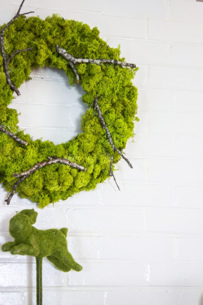 Spring Wreath Tutorial how to make a DIY Moss Wreath