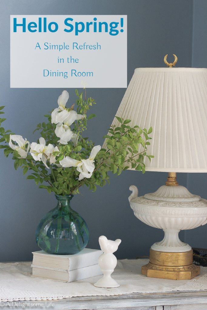 spring decor refresh in the dining room