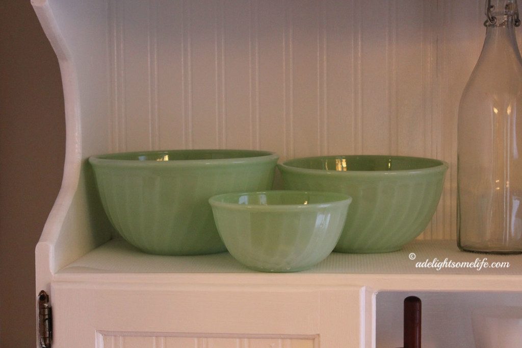 Jadeite collection reminds me of Grandmother's home - Farmhouse Style
