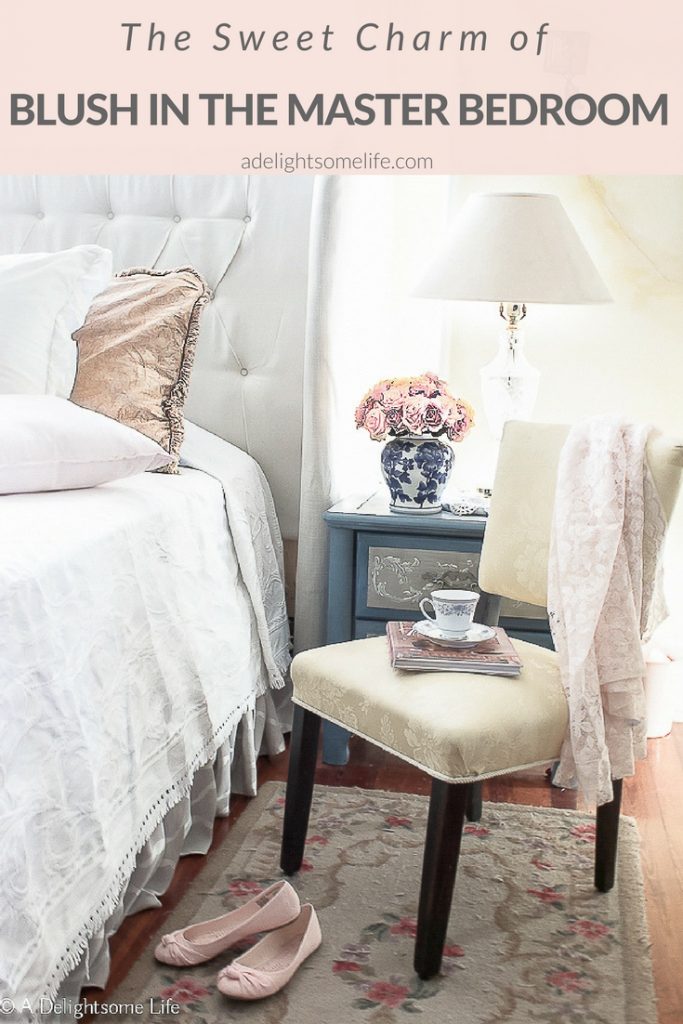 Blush pink in the master bedroom