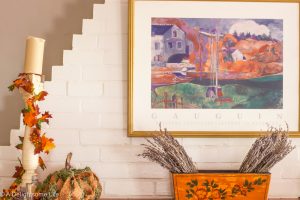 Fall Decoration DIY on Fireplace Mantel