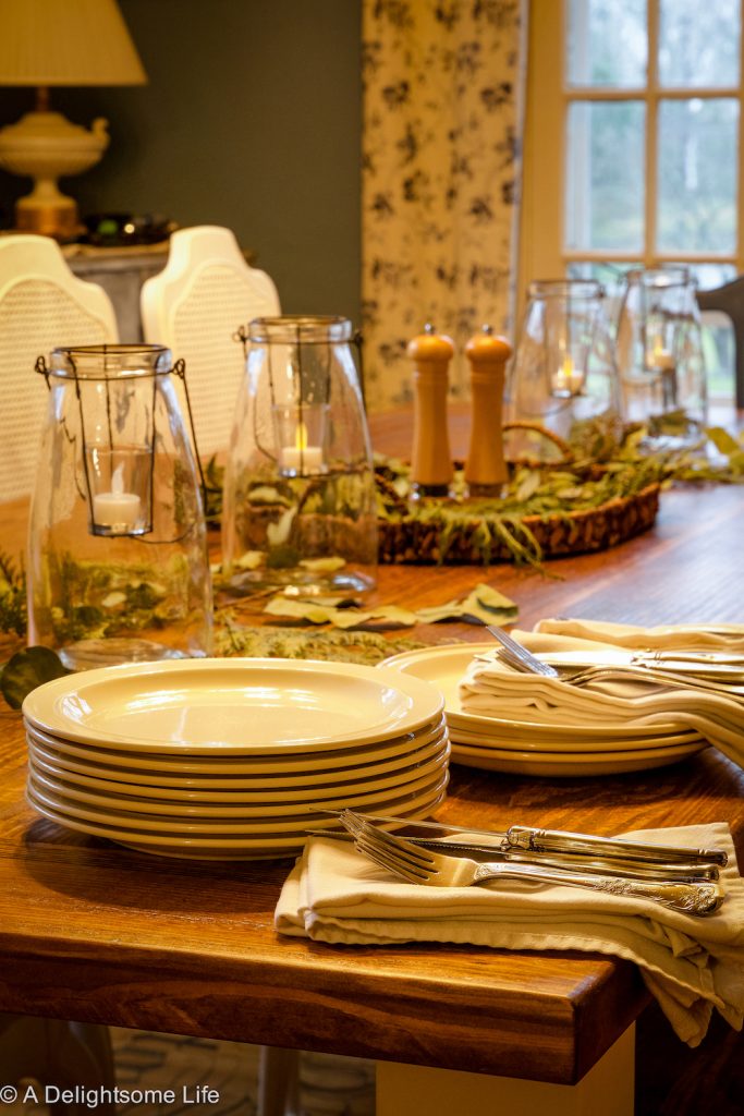 Setting the table for the whole family is easy now with an extra large Farmhouse style table custom made by 135 Custom Furniture