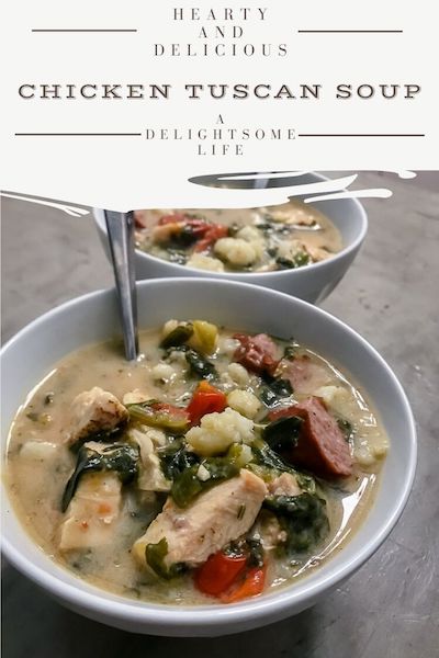 healthy chicken tuscan soup